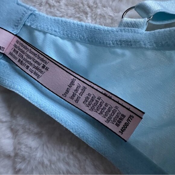 Victoria's Secret | Dream Angels Lemon Embroidery Lined Demi Bra | Size 34DDD - Picture 11 of 12